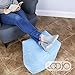 LOOJO Travel Inflatable Airplane Foot Rest Pillow. Adjustable Height. Comfy Blow Up Travel Accessories for Kids and Adults. Computer and Under Desk Leg Rest. Portable Sleep, Flight and Car Cushion
