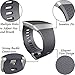 Wepro Bands Compatible with Fitbit Ionic SmartWatch, Watch Replacement Sport Strap for Women Men Kids, Buckle, Large, Blue Gray