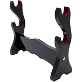 Shadow Cutlery SH9020 Double Sword Stand - Premium Piano Black Finish W/Red Felt
