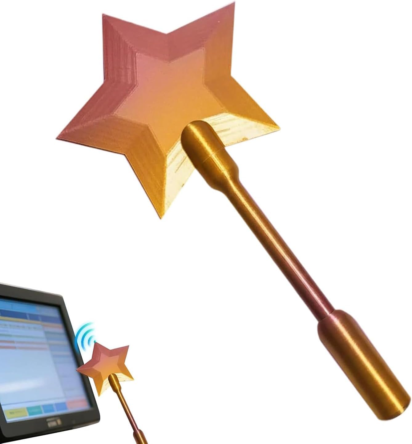 HiCWX Credit Card Wand,3D Printed Wand Taps To Pay,Star Magic Wands Contactless Payment Card Holder,Contactless Payment Cards Holder for Kids Teens Adults Cosplay Magicians Performers