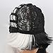 WeKen Halloween Wig Women Short Bob Kinky Straight Full Bangs Synthetic Black and White
