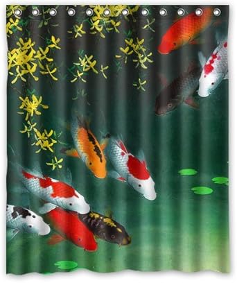 Amazon Com High Quality And New Fashion Koi Fish Shower Curtain
