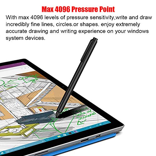 Surface Pen, Surface Pen for Surface Pro 4 and Surface Pro 3,4096 Levels of Pressure for High-Fidelity Writing, Drawing or Painting (Black)