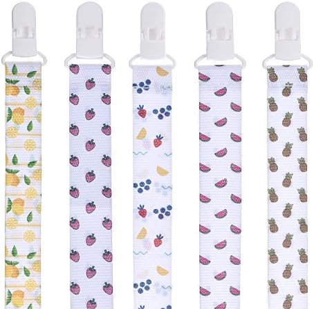 Pacifier Clip for Boys Girls Unisex Pacifier Holder Set for Soothies or Teething Toy Premium Plastic Clip (universal design)