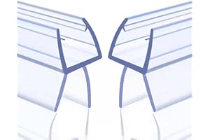 HTLOTUS Frameless Shower Door Bottom Seal 2-Pack Think 1/4"(6mm) Long 36''(914mm) Shower Door Sweep to Create a Water Barrier Shower Door Seal Strip Design to Stop Leaks