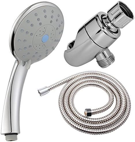 Deliao Hand Shower Set 3-Setting Handheld ShowerHead With 79-Inch Shower Hose &amp; Shower Head Holder Bracket Wall Mount Shower Arm Euphoria Mono Chrome