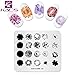 KADS 7 Pcs Nail Art Stamping Plates Flower Butterfly Ocean Star Print Manicure Templates with Stamper