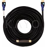 HDMI Cable 75 FT,KAYO High Speed HDMI1.4/2.0 Super HD 4K 2160p Cable(75ft/22Metres) w/Signal Booster+Bonus CABLE TIE+USB Charger,Supports-4K 2160p/1080p HD,3D,Ethernet &amp; Audio Return,PS3/PS4,Xbox360