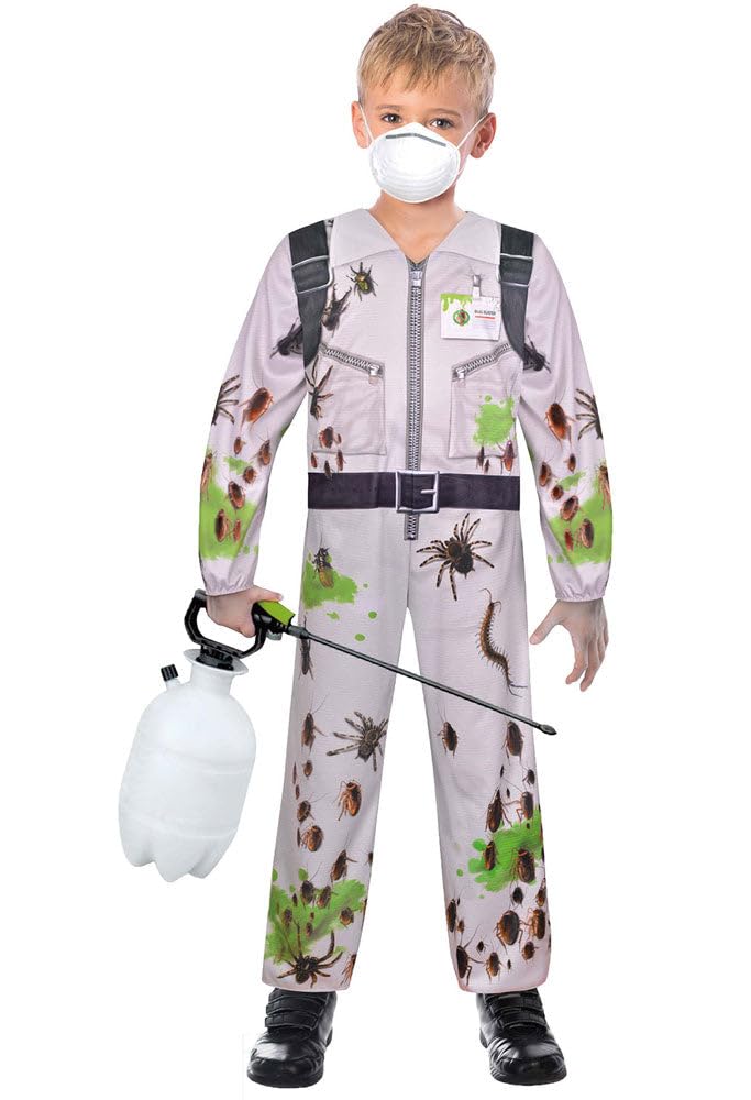 amscan 9905073 Boys Girls Bug Buster Exterminator Book Week Fancy Dress Costume Age 6-8 Years
