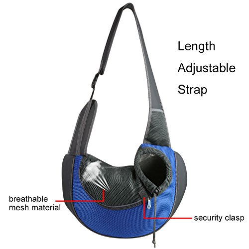 Pet Carrier, Hands Free Pet Carrier Shoulder Bag Soft Breathable Mesh Travel Bag with Adjustable