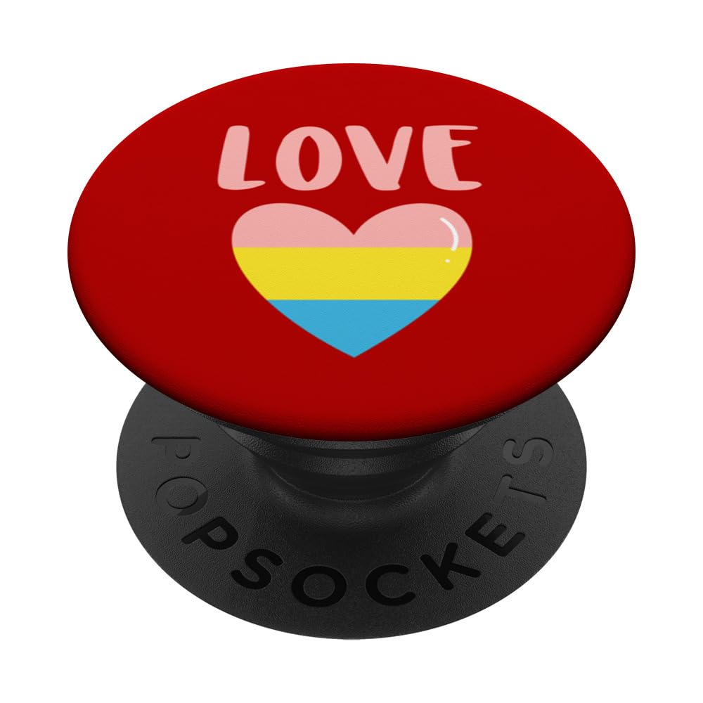 Cute Rainbow Heart Valentines Day Valentine Pop Sockets Red PopSockets Swappable PopGrip