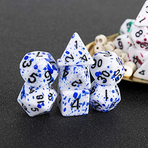4 Sets Irregular Ink Splash Polyhedral DND Dice for RPG MTG Table Game Dice Dungeons & Dragons Role Playing Gaming Dice, with 4 Colors (28 Pieces) 2