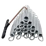 ZhenT Trampoline Spring Heavy Duty Galvanized Steel Replacement Kit for Extra Bounce,Come with Free T-Hook(Set of 15)
