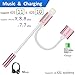 7 / 7 plus / 8 / X adapter, (Support iOS 10.3, iOS 11)Cone 2 in 1 Lightning Adapter and Charger, Lightning to 3.5mm Aux Headphone Jack Audio Adapter for iphone X, 8, 8 plus, 7 plus(Rose Gold)
