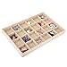 AUTOARK Sackcloth Stackable 24 Grid Jewelry Tray Showcase Display Organizer,AJ-002