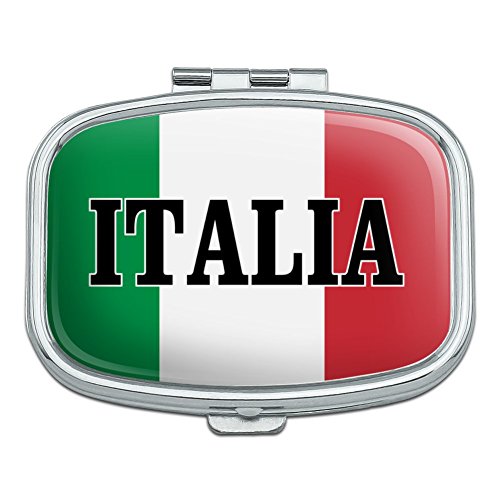 Italia Italy Italian Flag Rectangle Pill Case Trinket Gift Box