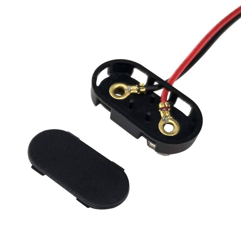 9V Battery Connector,10 PCS T-Type 9 Volt Buckle Connector Hard Plastic Shell Used in Student Experiment,or Other Equipment with Battery