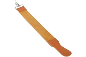 Jaasuee Straight Razor Strop, Leather Sharpening Strap for Barber Use, Brown, J5036