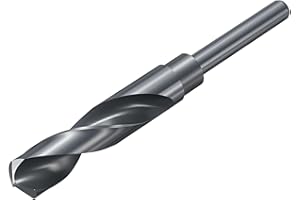 uxcell 45/64" Drill Bit 1/2" Reduced Shank M2 High-Speed Steel Nitriding Black 135° Bits for Hard Metal Stainless Steel Profe