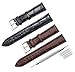 CIVO 2 Packs Genuine Leather Watch Bands Top Calf Grain Leather Watch Strap 16mm 18mm 20mm 22mm 24mm for Men and Women