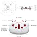 ZANTEC Syma X20 10 Inch Mini Remote Control 55yd RC Helicopter Best Pocket Drone Quadcopter White