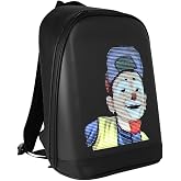 YOLOLAND LED Color Screen Customizable photo/icon Backpack,Water-Resistant Travel Bag with USB Port and Comfortable Padding