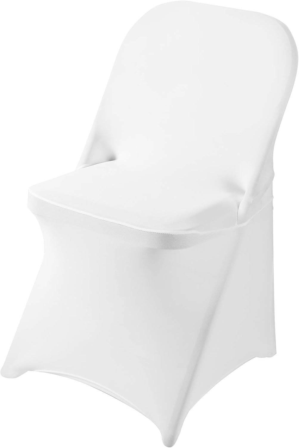 Slipcovers - Ascoza 6 Pack White Spandex Folding Chair Covers in Stretch Washable Fabric for Wedding, Party,Holidays,Celebration and Other Special Events