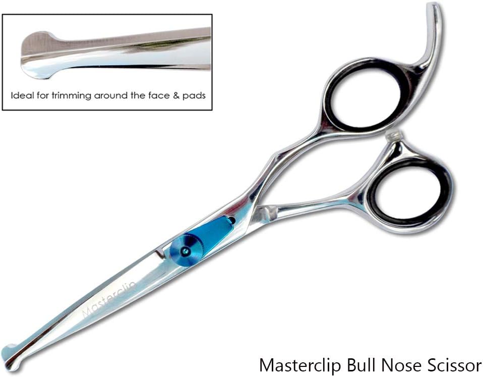 Masterclip Home Dog Grooming Trimming 6″ Bull Nose Scissors Shears