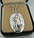 Silver Toned Base Saint Christopher Travel Transportation Medal, 1 3/8 Inch