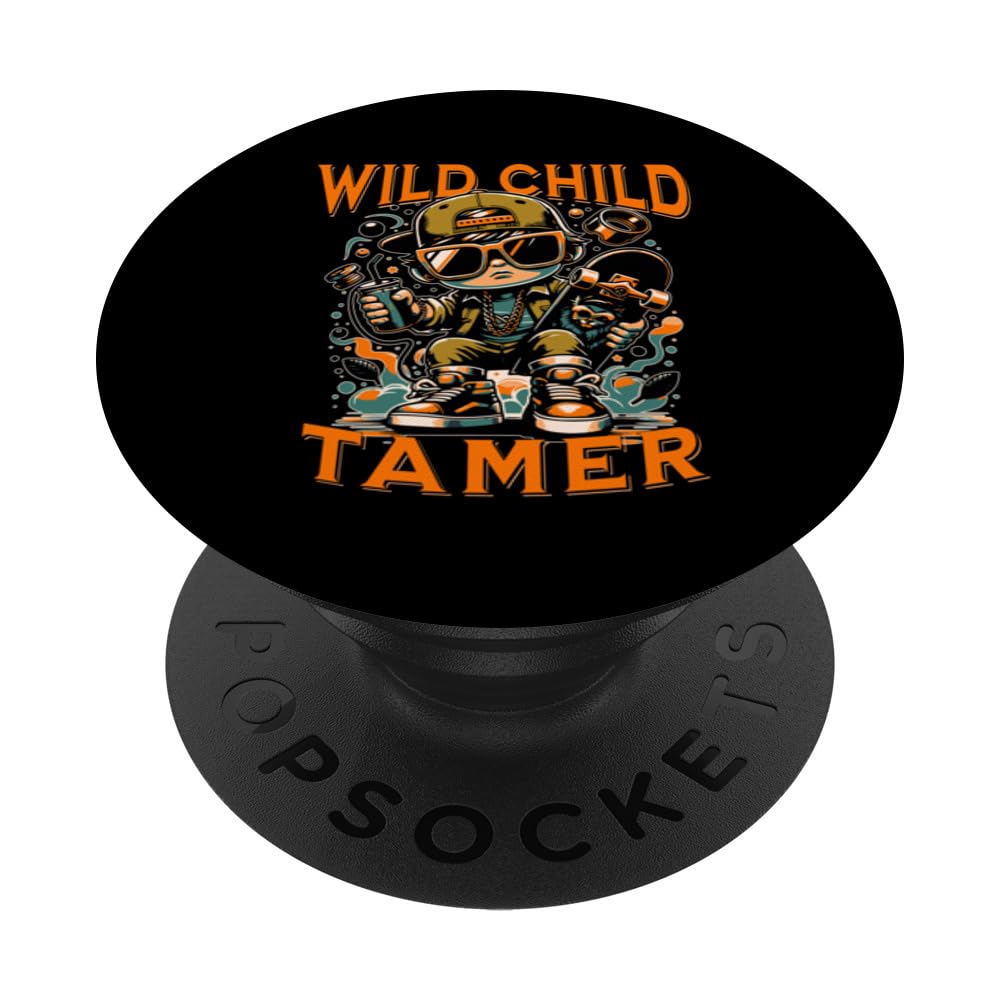 Mom & Dad s 'Wild-Child Tamer' s Funny Parent's PopSockets Swappable PopGrip
