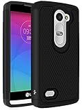 LG Leon Case, LG Tribute 2 Case, LK [Shock-Absorption] Hybrid Dual Layer Armor Defender Protective Case Cover for LG Leon / LG Tribute 2 (Black)