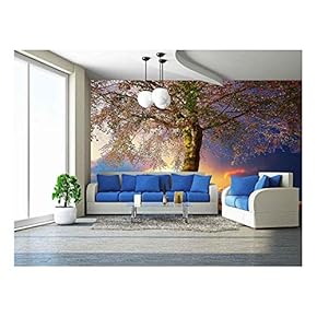 Tree in The Park - Removable Wall Mural | Self-Adhesive Large Wallpaper - 66x96 inches