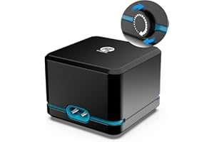 FZONE Aquarium Air Pump, Ultra Quiet Fish Tank Aerator Pump with Stainless Steel Dual Outlets, Adjustable Powerful Oxygen Pum