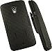 Case with Clip for Droid Maxx-2, Nakedcellphone Black Kickstand Cover + Belt Hip Holster Combo for Motorola Droid Maxx 2 (XT1565 XT1561 XT1562 XT1563)