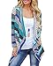 STYLEWORD Women's Long Sleeve Open Front Print Casual Cardigan Sweaters(floral02,XL)