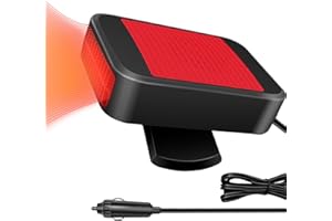 MICLSRS Car Heater That Plugs Into Cigarette Lighter, 12 Volt Windshield Defroster Defogger, Fast Heating, 360° Rotatable, 200W