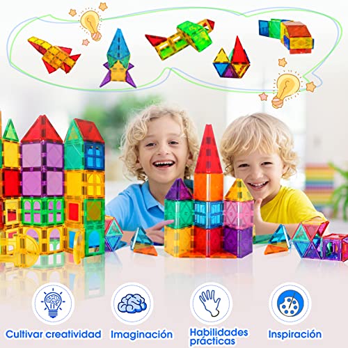 Katiago Magnetic Building Blocks 64 Pieces 3D Magnetic Building Toys Kids Stem Creativity Educational Toys Gifts for Ages 3+ (64psc)