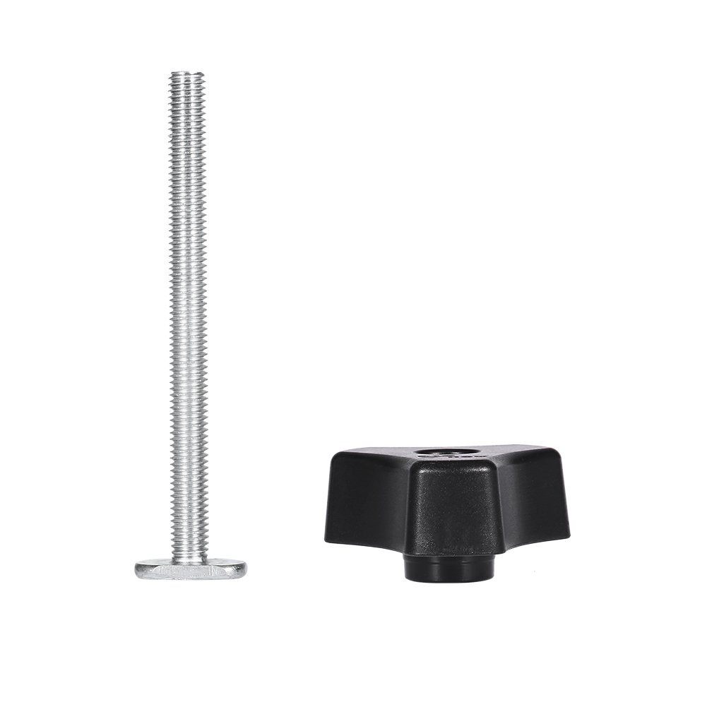 8mm Metal Quick Acting Clamp Set - Perfect for T-Slot T-Track Woodworking Projects, Includes T Screws and Plastic Knob Nuts