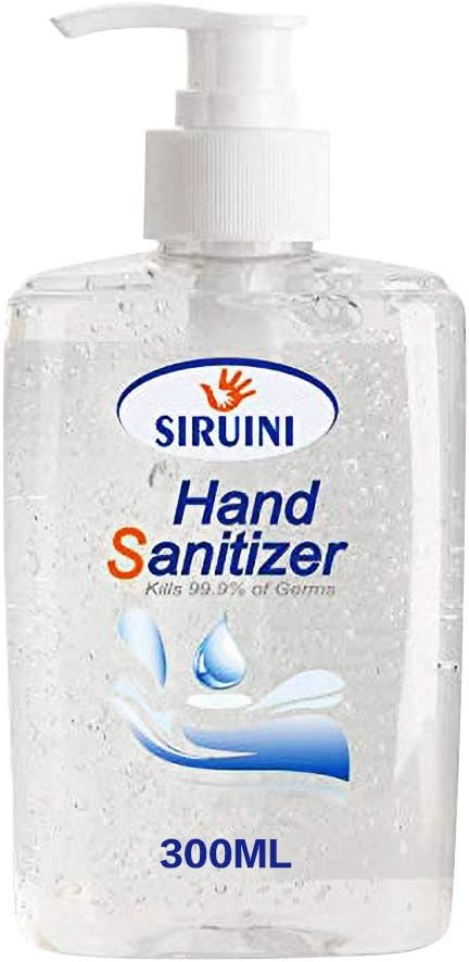 Hand Sanitizer Gel Rinse-Free, Lovor Washless Hand Soap Gel, 240/300ML Super-Large Capacity Household Cleaning Gentle Hydrating Hand Sanitizer Soothing Gel,Non-irritating (300ML Pump Bottle)