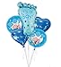 SGODA It's A Boy Foil Balloons Baby Shower Decorations Blue Balloon, 5pcs, 20 in