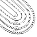 4-8.5MM 16-36 Inches Stainless Steel Curb Chain Necklace Mens Womens Necklace Jewelry
