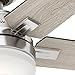 Hunter 54in Brushed Nickel Contemporary Ceiling Fan with Cased White LED Light Kit and Remote Control (Renewed)
