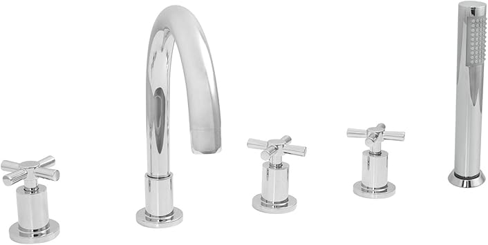 Welfenstein 5 Loch Wannenrandarmatur Wra 105w4 Kreuzgriff Armatur Fur Badewannen Amazon De Baumarkt