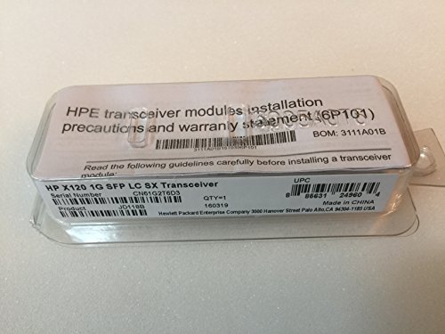 HP JD118B X120 1Gb SFP LC SX Transceiver - Small Form-factor Pluggable (SFP) Gigabit transceiver with 850nm laser that provides a full-duplex Gigabit solution up to 550m (1804ft) on multimode fiber - Has one LC 1000BASE-SX port