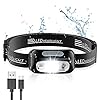 Cocoda Koplamp, USB Oplaadbare LED Koplampen met 4 Lichtmodi, Bewegingssensor, 160 Lumen, Waterdichte IPX6 en…