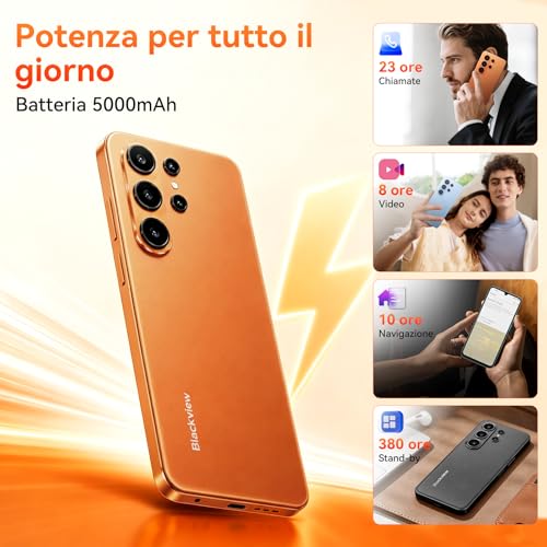 Blackview WAVE 10C Smartphone Offer Android 16.6.88 Inch HD+ IPS, 32MP+13MP, 16GB+128GB/1TB TF, 5000mAh Mobile Phone Offer/GPS/Face ID/WiFi 5G/3 Card Slots/3.5 mm/3 Years Warranty