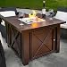 XtremepowerUS Premium Outdoor Patio Heaters LPG Propane Fire Pit Table Adjustable Flame Hammered Bronze Steel Finish primary
