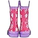 Disney Kids Girls' Frozen Anna and Elsa Character Printed Waterproof Easy-On Rubber Rain Boots (Toddler/Little Kids)