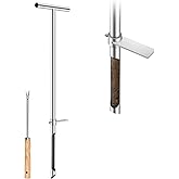 36 Inch Soil Sampler Probe, Stainless Steel Soil Core Sampling Tool with T-Handle, Heavy Duty Soil Probe for Lawn, Garden, Farm &amp; Soil Testing