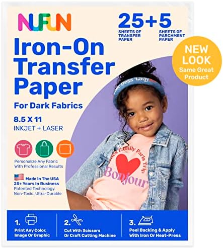 NuFun Activities Printable Iron-on Heat Transfer Paper for T Shirts ...